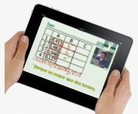 Foto de un ejemplo de un MDM que se reproduce en una tableta